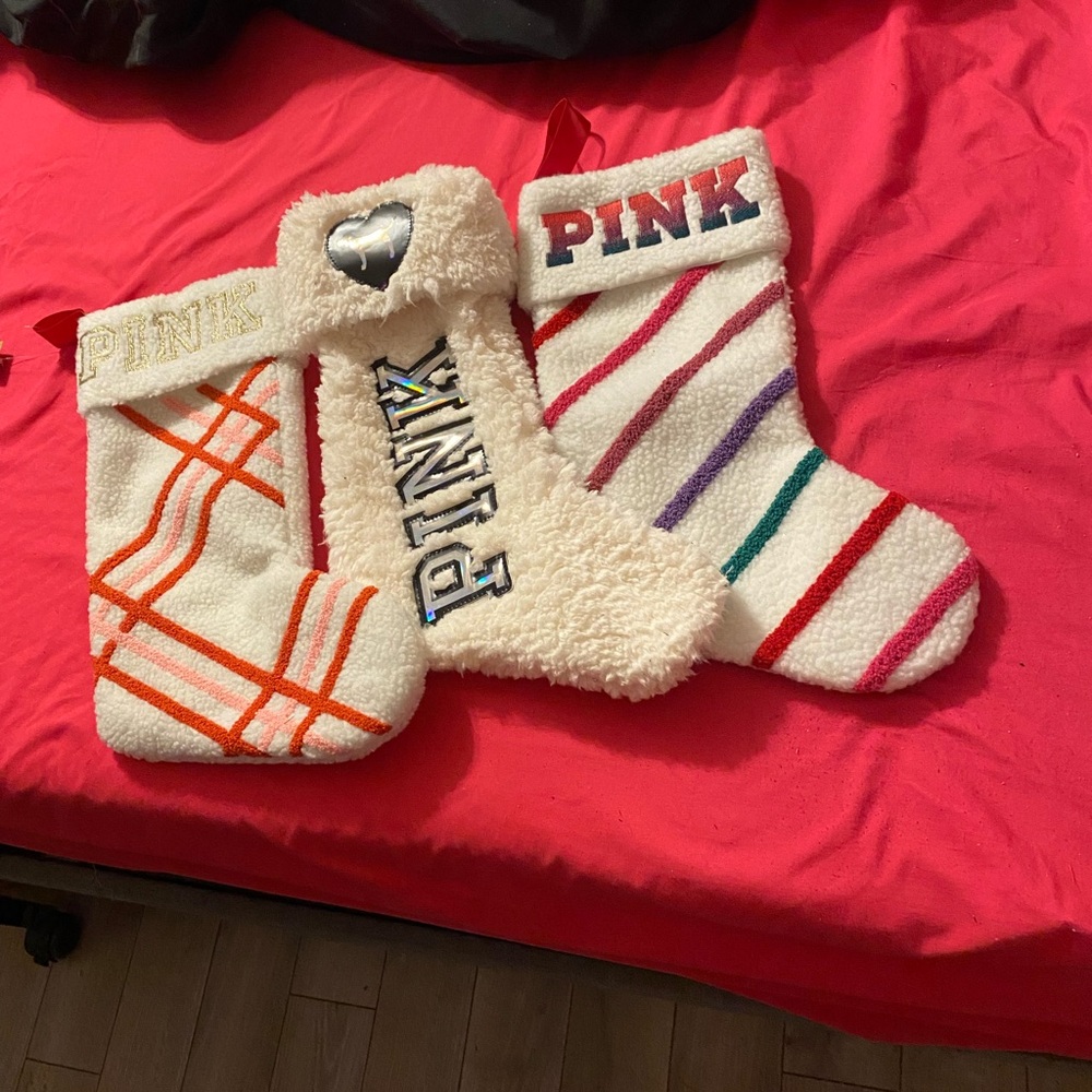 PINK Victoria's Secret Holiday Stockings Set